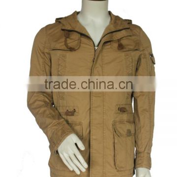 Men's Winter Thick Warm Military Jacket Full-zip Outcoat Faux Fur Lined