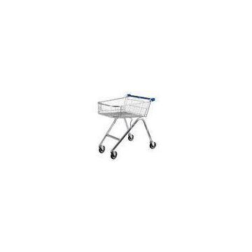 American Style 71L UK Shopping Cart With Base Grid , Grocery Shopping Trolley