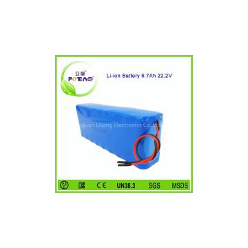 24v 6.7ah lithium ion battery pack