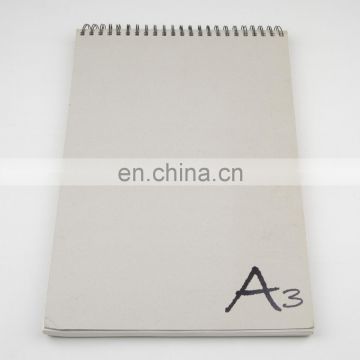 150gsm 60 Sheets Peforated Wire Bound Grey Hard Cover A3 Sketch Pad