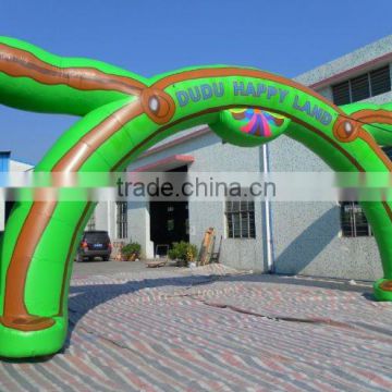 custom giant shape green inflatable advertising arch for sale