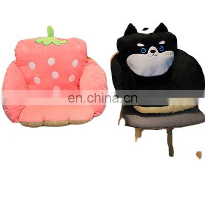 2021 cute cartoon animal Totoro fruit half surrounded cushion plush toy mini sofa seat back