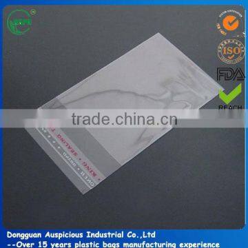 OPP plastic bags with adhesive tape for grocery