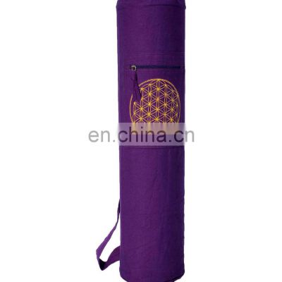 Wholesale price 100% organic Cotton Canvas Wholesale yoga mat carry bag