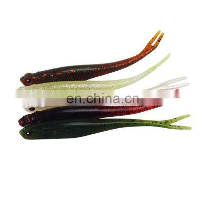 2pcs/bag 13cm 8g Soft Fishing Lure Tiddler Baits Lures Fishing Tackle Forked Tail Soft Lure