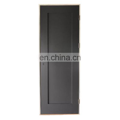 american plain pre hung panel solid wood gray doors