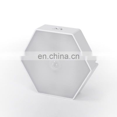 High Quality Home Decor Battery Operated Magnetic Low MOQ Hexagon Shape Touch Sensor Led Night Light