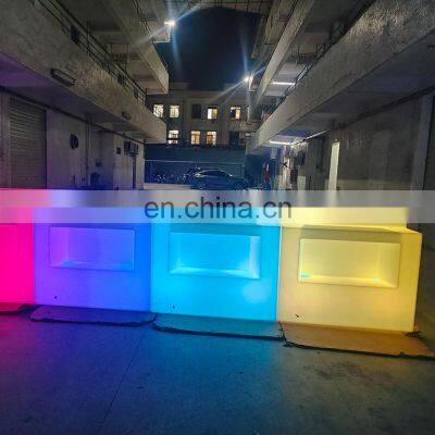 Plastic Durable Waterproof Movable Wholesale Dining Tables Bar Counter Hot Selling Glowing Bar Counter for Sales