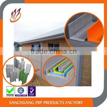 High Strength Smooth Surface Treatment Building Application Fiberglass Pultruded Angle ,Channel and Support Beam