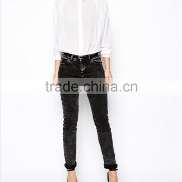 chiffon turndown collar women shirt long sleeves women blouse OEM service