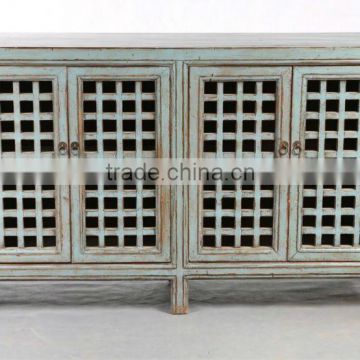 Chinese antique blue kitchen cabinet