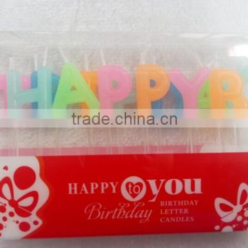 Eco-Friendly Multicolored Happy Birthday Shaped Candle/Letter Birthday Candle/Happy Birthday Candles With Good Quality