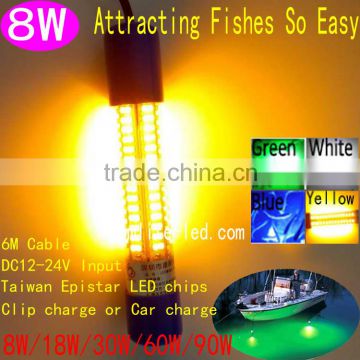 2015 New Arrival YELLOW Color 12V - 24V Deep Drop Underwater Fishing LED Lights Fishing Lures