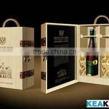 High quality two bottles wooden wine box for sales