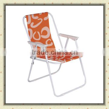 Cheap 600D Oxford cloth white tube Outdoor leisure folding beach chair BS-051