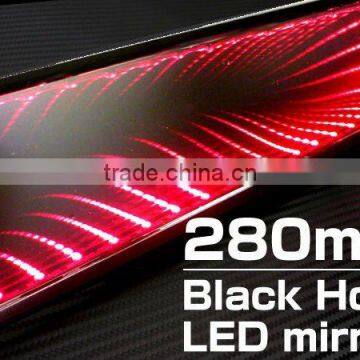 new 3d room car back mirror white/bule/red/green/pink Black hole LED mirror
