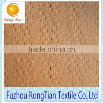 Knit polyester hole mesh stripe fabric for sofa