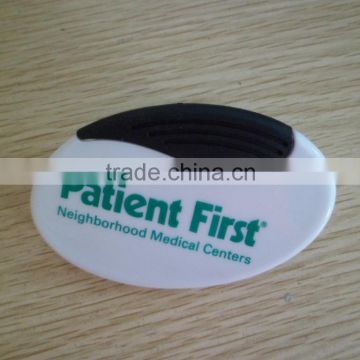 Plastic ellipse magnetic clip, Plastic power clip, Promotional magnetic power clip, PTMC048