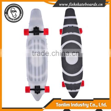China supplier high quality 38"longx9"wide child's plastic skateboard