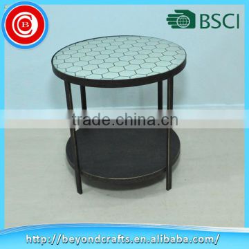 Simple innovative products Upper and lower Metal Coffee Table shipping from china