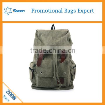 New vintage style casual Canvas backpack teenage student school bag 2016