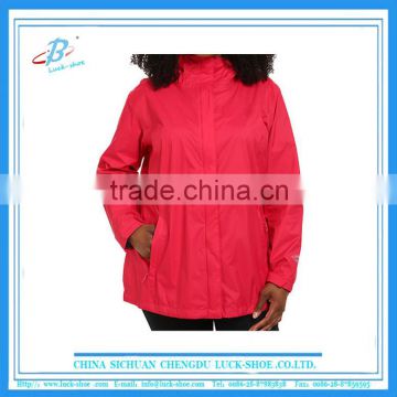 Plus size waterproof rain Jacket for women