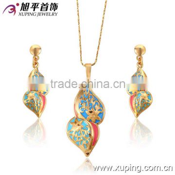 factory price top quality special design 18K gold plated saudi arabia jewelry sets