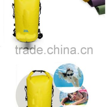 2016 Hot Sale 20L Portable Lightweight Outdoor Sport Camping Hiking Skiing Dry Waterproof Bag,500D PVC Canvas Waterproof Dry Bag