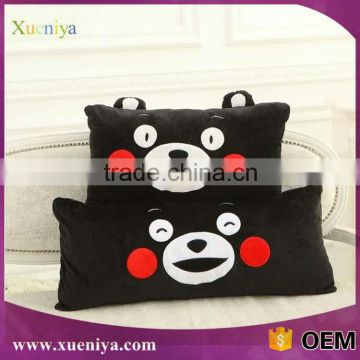 Newest Valentine Animal Custom Soft Stuffed Black Bear Emoji Plush Pillow