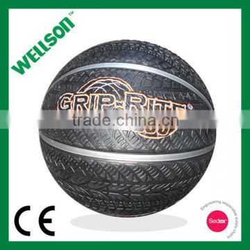 Full size 7 tyre surface rubber basketball