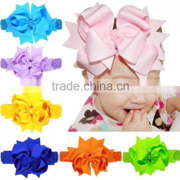 Hair accessories large bow Crochet Headband Baby Girls dress up Head band Chirstmas gift