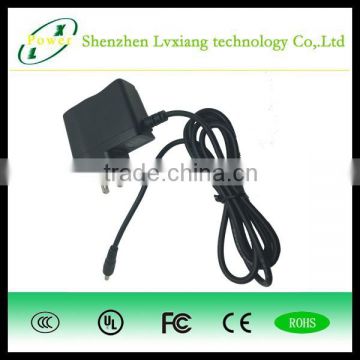 ShenZhen LvXiang Wall Mount 2 Pin 5V 1A Single Output AC DC Power Adapter with UL GS CE FCC ROHS Approved
