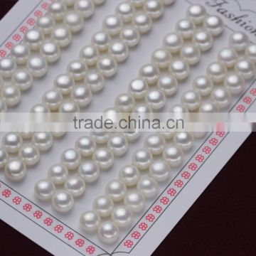 6.5-7mm AAA grade button pearl half drilled matching pairs