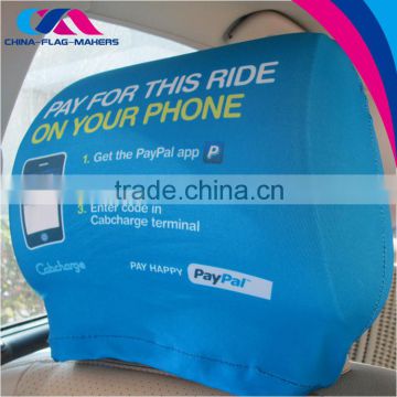 custom print durable advertise car seat headrest cover