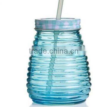 Fast Sell 19oz 570ml Food Grade Glass Honey Mason Jar With Lid
