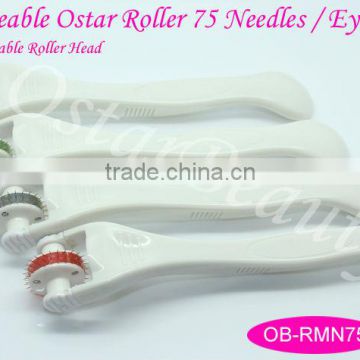 75 Needles replaceable derma roller micro needle roller system factory directly wholesale RMN75