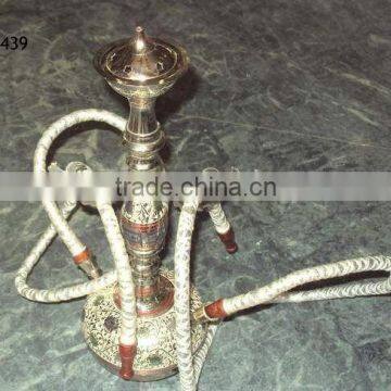 Decorative darmiani work brass hookah