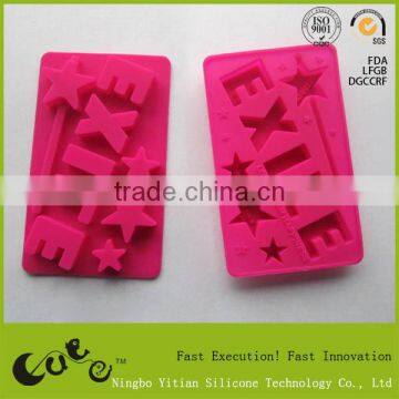 custom letter shape silicone ice cube tray