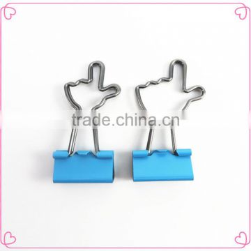 Cute Novelty Decorative Metal OEM Shaped Binder Clips as business gift