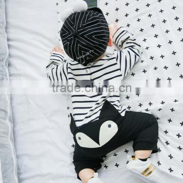 New arrival product striped newborn clothing overalls baby jumpsuits