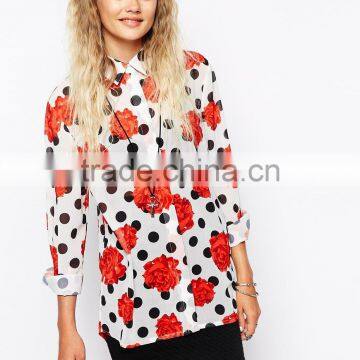 Minkpink Falling Rose Oversize Shirt In Print