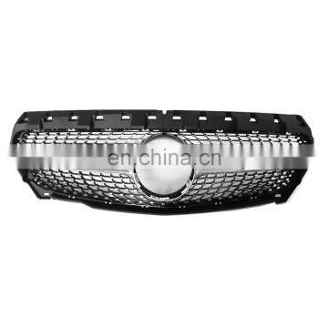 Diamond Grille Front Hood Grill 2014-2016 For Benz W117 CLA180 CLA200 Sliver