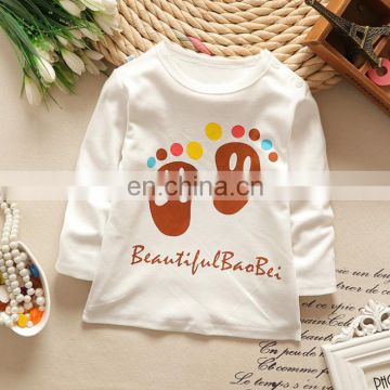 2019 New Fahion Kids Clothes Long Sleeve Cartoon Animal Printed Baby Girl Boy T-Shirt