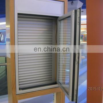 ROCKY brand customized aluminum casement window with roller shutter