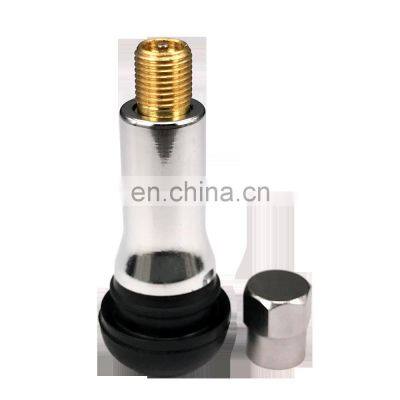 TR414C Tyre Valve Stem Chrome Sleeve Snap In Tubeless Tire Valve