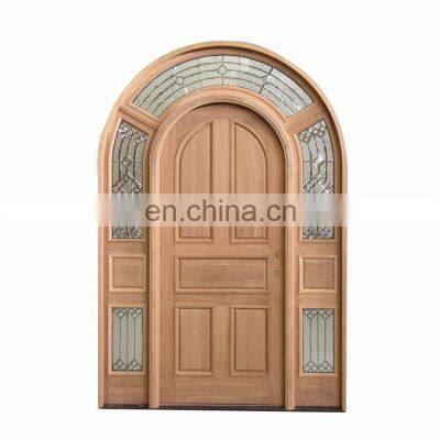 arched round top exterior pivot entry single doors