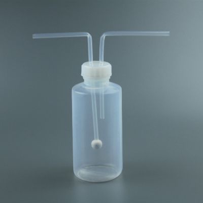 Laboratory 100ml Gas Collection FEP fluororesin Gas-wash Bottle with screw cover