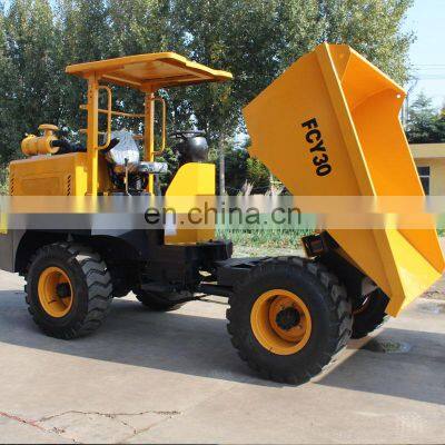 3.0 ton hydraulic articulated 4*4  diesel site dumper cheap price