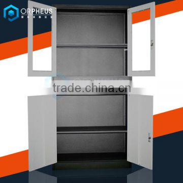 Assembled office file cupboard swing door gray metal office cupboard