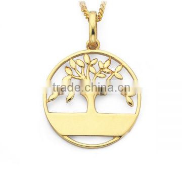 14K gold tree of life pendant for wholesale 2016